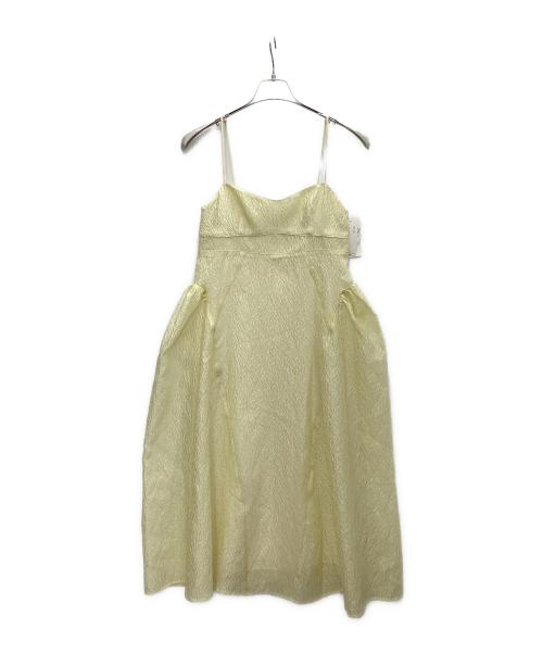 Mila Owen（ミラオーウェン）Mila Owen (ミラオーウェン) カットレイヤードパネルボリュームワンピース イエロー×ホワイト サイズ:SIZE0 未使用品の古着・服飾アイテム