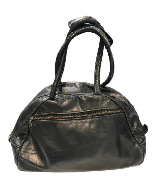 Jas-M.B.（ジャスエムビー）Jas-M.B. (ジャスエムビー) レザーボストンバッグ ブラックの古着・服飾アイテム