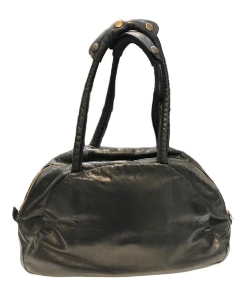 Jas-M.B.（ジャスエムビー）Jas-M.B. (ジャスエムビー) レザーボストンバッグ ブラックの古着・服飾アイテム