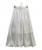 UNITED ARROWSユナイテッドアローズ）の古着「OPAL ボリューム フレアスカート」｜ホワイト