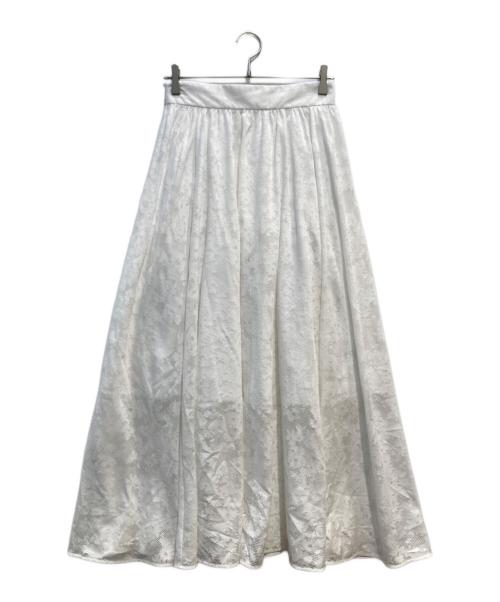 UNITED ARROWS（ユナイテッドアローズ）UNITED ARROWS (ユナイテッドアローズ) OPAL ボリューム フレアスカート ホワイト サイズ:38 未使用品の古着・服飾アイテム