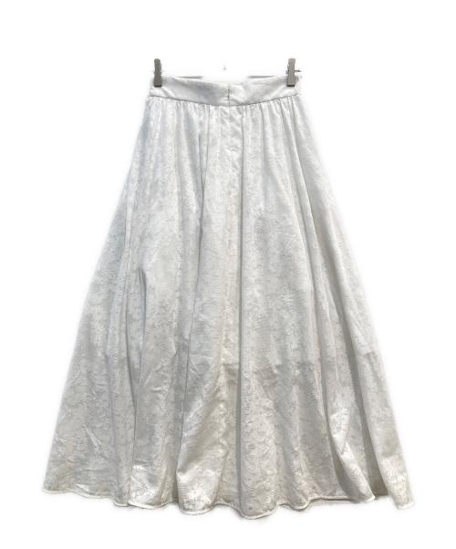 UNITED ARROWS（ユナイテッドアローズ）UNITED ARROWS (ユナイテッドアローズ) OPAL ボリューム フレアスカート ホワイト サイズ:38 未使用品の古着・服飾アイテム