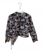 BACCAバッカ）の古着「バティックプリント コットンボイルブラウス」｜ネイビー