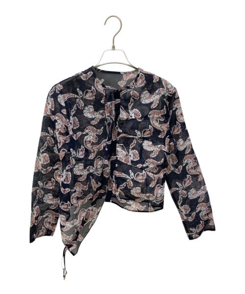 BACCA（バッカ）BACCA (バッカ) バティックプリント コットンボイルブラウス ネイビー サイズ:36の古着・服飾アイテム