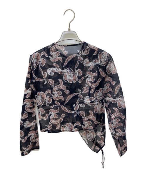 BACCA（バッカ）BACCA (バッカ) バティックプリント コットンボイルブラウス ネイビー サイズ:36の古着・服飾アイテム