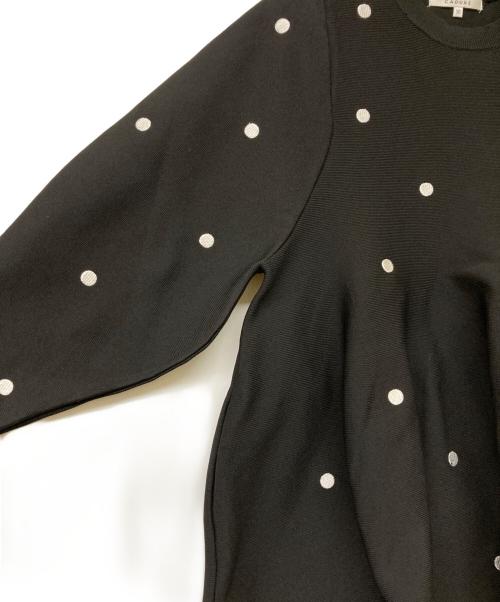 CADUNE（カデュネ）CADUNE (カデュネ) ドットペプラムニット ブラック サイズ:38の古着・服飾アイテム