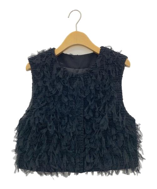 Diagram（ダイアグラム）Diagram (ダイアグラム) コンパクトフリンジベスト ブラック サイズ:36の古着・服飾アイテム