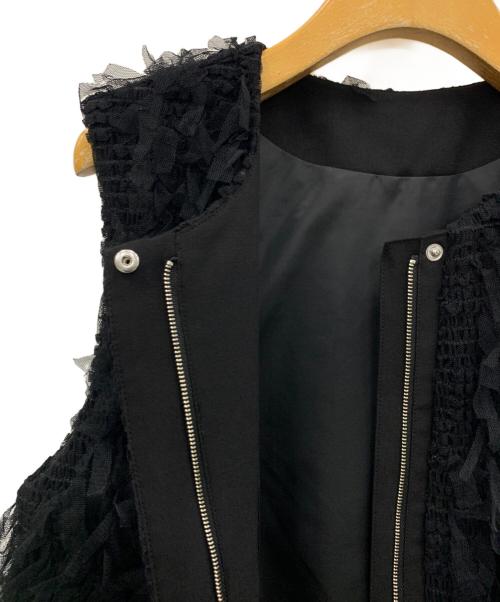 Diagram（ダイアグラム）Diagram (ダイアグラム) コンパクトフリンジベスト ブラック サイズ:36の古着・服飾アイテム