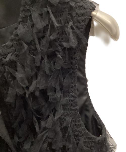 Diagram（ダイアグラム）Diagram (ダイアグラム) コンパクトフリンジベスト ブラック サイズ:36の古着・服飾アイテム