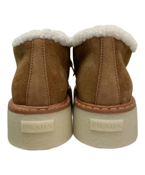 PRADA（プラダ）PRADA (プラダ) スエードチャッカブーツ ブラウン サイズ:36 1/2の古着・服飾アイテム