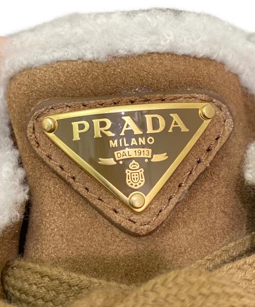 PRADA（プラダ）PRADA (プラダ) スエードチャッカブーツ ブラウン サイズ:36 1/2の古着・服飾アイテム