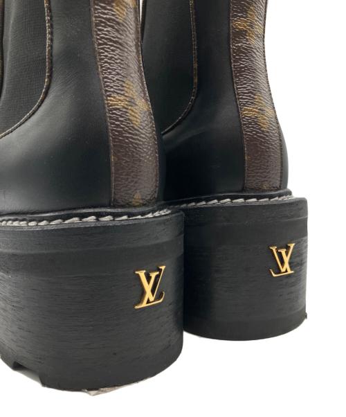 LOUIS VUITTON（ルイ ヴィトン）LOUIS VUITTON (ルイ ヴィトン) モノグラム サイドゴア チェルシーブーツ ブラック サイズ:36 1/2の古着・服飾アイテム