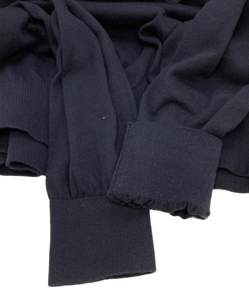 SLOANE（スローン）SLOANE (スローン) 30G天竺コットンスーパーハイゲージクルーネックニット ネイビー サイズ:3の古着・服飾アイテム