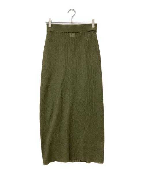 IENA（イエナ）IENA (イエナ) TSUJI NAOKO ニットタイトスカート グリーン サイズ:Freeの古着・服飾アイテム