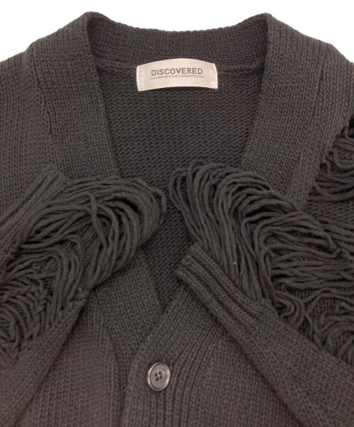 DISCOVERED（ディスカバード）DISCOVERED (ディスカバード) DAMAGE COTTON KNIT CARDIGAN ブラック サイズ:1の古着・服飾アイテム