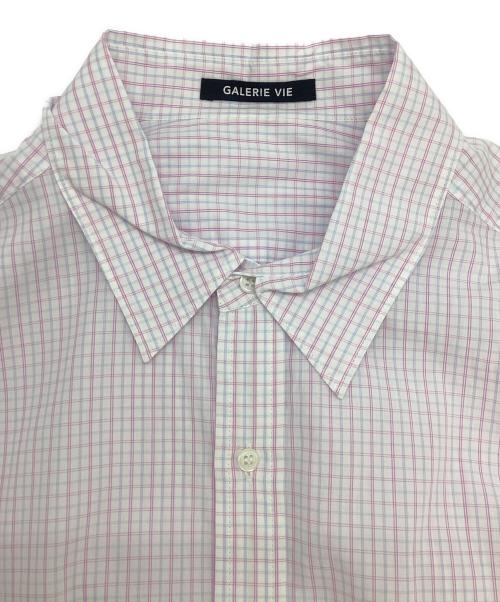 GALERIE VIE（ギャルリーヴィー）GALERIE VIE (ギャルリーヴィー) コットン レギュラーカラーリラックスシャツ ピンク サイズ:FREEの古着・服飾アイテム