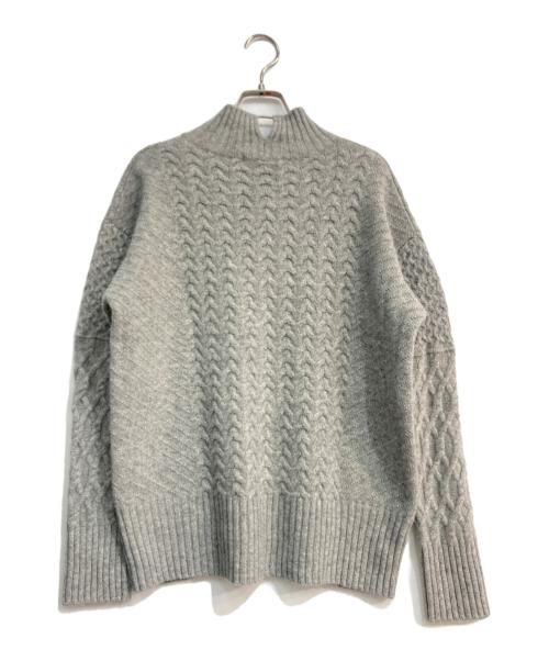 SLOW 23区（スロー23ク）SLOW 23区 (スロー23ク) ハイネックアランニット グレー サイズ:38の古着・服飾アイテム