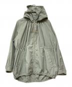 green label relaxingグリーンレーベルリラクシング）の古着「ギャザー フード ブルゾン」｜カーキ