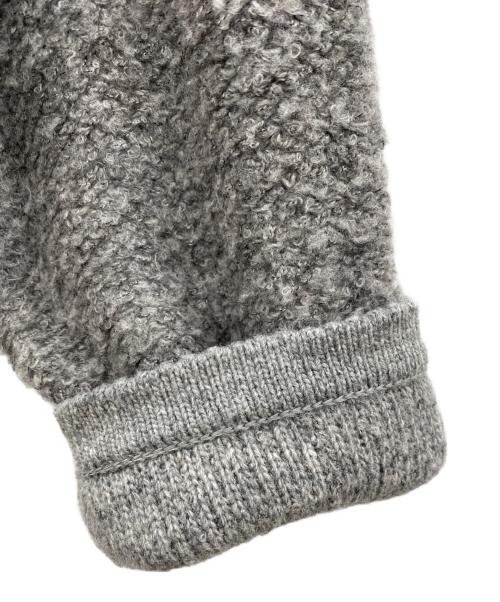 MACPHEE（マカフィー）MACPHEE (マカフィー) ムートンクルーネックカーディガン グレー サイズ:Sの古着・服飾アイテム