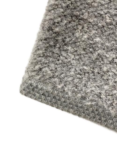 MACPHEE（マカフィー）MACPHEE (マカフィー) ムートンクルーネックカーディガン グレー サイズ:Sの古着・服飾アイテム