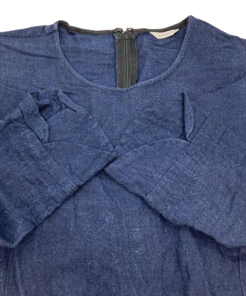 susuri（ススリ）susuri (ススリ) ブラックルースター リネンブレンドワンピース ネイビー サイズ:Mの古着・服飾アイテム