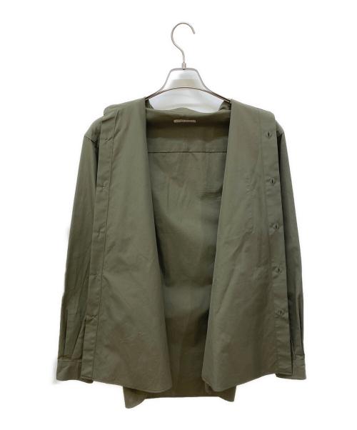 UNITED ARROWS（ユナイテッドアローズ）UNITED ARROWS (ユナイテッドアローズ) トーマスメイソンバンドカラーシャツ ベージュ サイズ:Mの古着・服飾アイテム