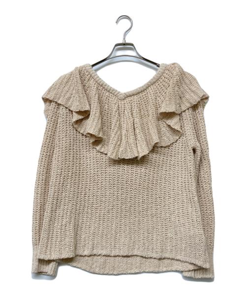 GRACE CONTINENTAL（（グレースコンチネンタル）GRACE CONTINENTAL (（グレースコンチネンタル) ルーズフレアニットトップ アイボリー サイズ:36の古着・服飾アイテム