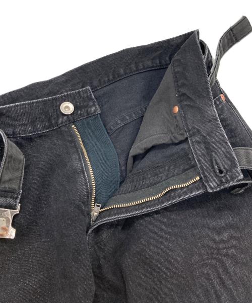 sacai（サカイ）sacai (サカイ) SLIM JEANS WITH BELT ブラック サイズ:3の古着・服飾アイテム