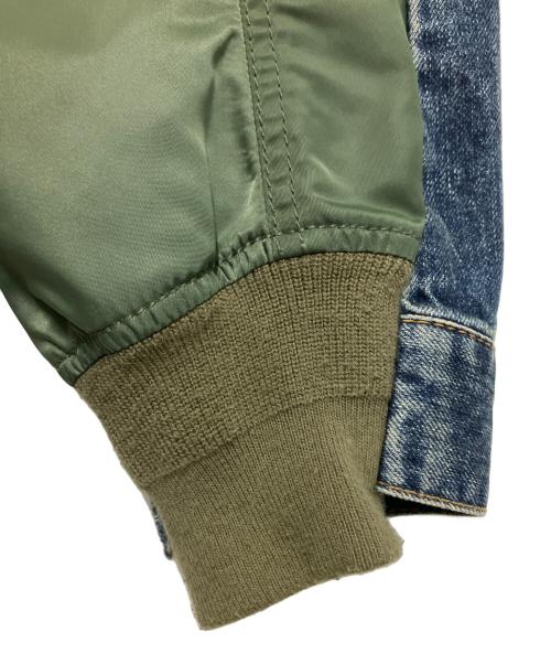 sacai（サカイ）sacai (サカイ) Denim x Nylon Twill Jacket インディゴ×オリーブ サイズ:2の古着・服飾アイテム