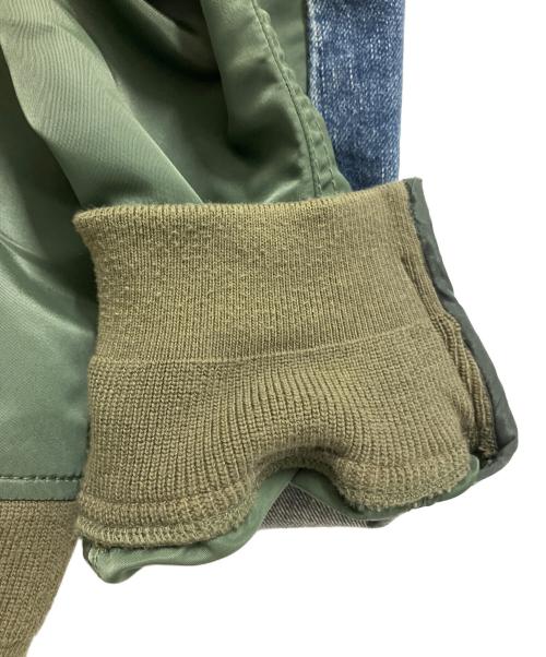 sacai（サカイ）sacai (サカイ) Denim x Nylon Twill Jacket インディゴ×オリーブ サイズ:2の古着・服飾アイテム