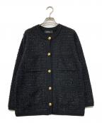 JOURNAL STANDARD relumeジャーナルスタンダード レリューム）の古着「TWEEDYニットジャケット」｜ブラック
