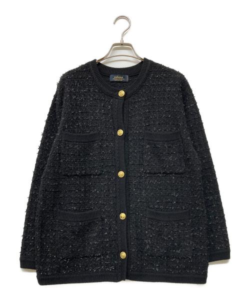 JOURNAL STANDARD relume（ジャーナルスタンダード レリューム）JOURNAL STANDARD relume (ジャーナルスタンダード レリューム) TWEEDYニットジャケット ブラック サイズ:Fの古着・服飾アイテム