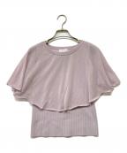 JILL STUARTジルスチュアート）の古着「シアーケープニット」｜ラベンダー