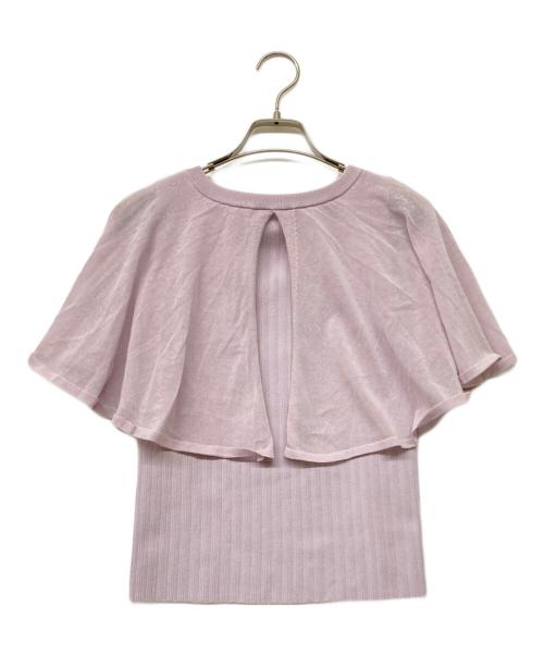 JILL STUART（ジルスチュアート）JILL STUART (ジルスチュアート) シアーケープニット ラベンダー サイズ:FRの古着・服飾アイテム