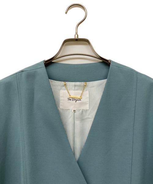 The Virgnia（ザ ヴァージニア）The Virgnia (ザ ヴァージニア) スプリングカラーガウンコート ブルー サイズ:38の古着・服飾アイテム