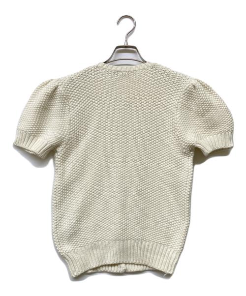POLO RALPH LAUREN（ポロ・ラルフローレン）POLO RALPH LAUREN (ポロ・ラルフローレン) S/Sカシミヤブレンドケーブルニットカーディガン アイボリー サイズ:Mの古着・服飾アイテム
