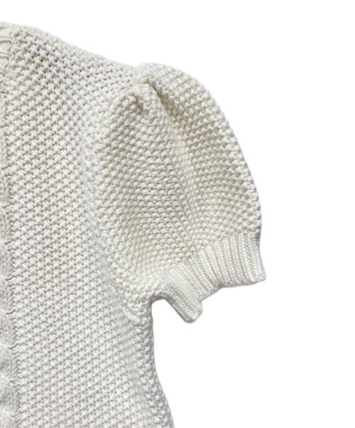 POLO RALPH LAUREN（ポロ・ラルフローレン）POLO RALPH LAUREN (ポロ・ラルフローレン) S/Sカシミヤブレンドケーブルニットカーディガン アイボリー サイズ:Mの古着・服飾アイテム