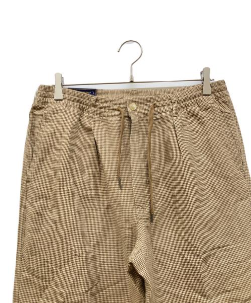 POLO RALPH LAUREN（ポロ・ラルフローレン）POLO RALPH LAUREN (ポロ・ラルフローレン) TAILORED SLIM FIT ハウンドトゥースイージーパンツ ブラウン サイズ:Mの古着・服飾アイテム