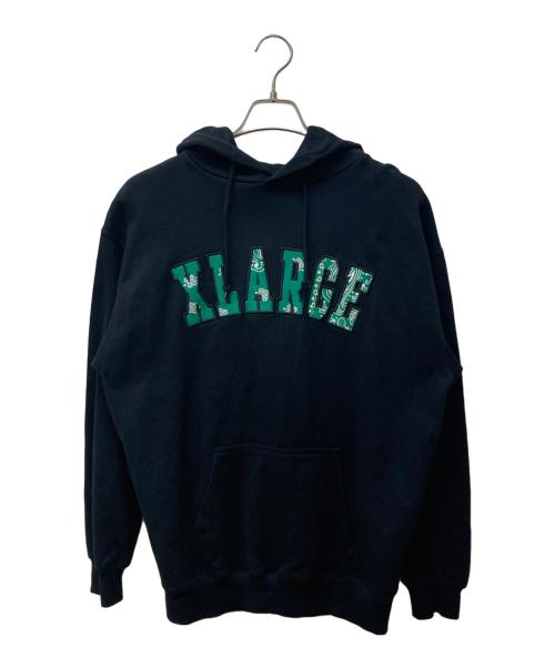 X-LARGE（エクストララージ）X-LARGE (エクストララージ) BANDANA LOGO HOODED SWEAT ブラック サイズ:Mの古着・服飾アイテム