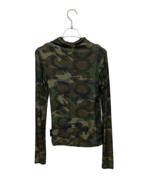 MARC JACOBS（マークジェイコブズ）MARC JACOBS (マークジェイコブス) Camo Sheer Longsleeve グリーン サイズ:XSの古着・服飾アイテム