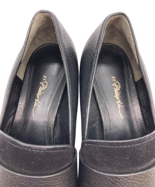 3.1 phillip lim（スリーワンフィリップリム）3.1 phillip lim (スリーワンフィリップリム) 異種素材切替ローファー ブラック サイズ:24㎝の古着・服飾アイテム