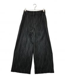 THOMAS MAGPIE（トーマス マグパイ）の古着「herringbone strip pants」｜ブラック