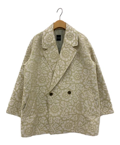 SOULEIADO（ソレイアード）SOULEIADO (ソレイアード) モールジャガードPコート ライトグリーン サイズ:36の古着・服飾アイテム