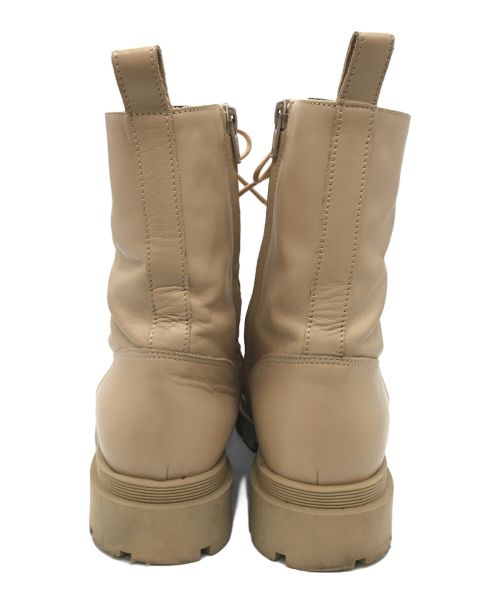 FABIO RUSCONI（ファビオルスコーニ）FABIO RUSCONI (ファビオルスコーニ) レースアップブーツ ベージュ サイズ:38の古着・服飾アイテム