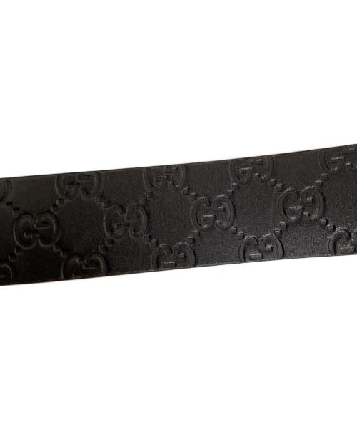 GUCCI（グッチ）GUCCI (グッチ) グッチシマ レザーベルト ブラックの古着・服飾アイテム