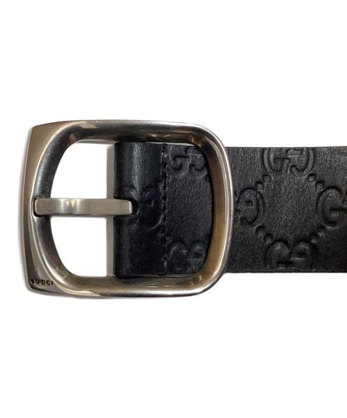 GUCCI（グッチ）GUCCI (グッチ) グッチシマ レザーベルト ブラックの古着・服飾アイテム