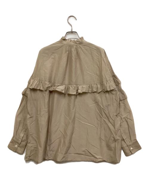 Spick and Span（スピック＆スパン）Spick and Span (スピックアンドスパン) コットンシルクティアードフリルスリーブブラウス ベージュ サイズ:FREEの古着・服飾アイテム