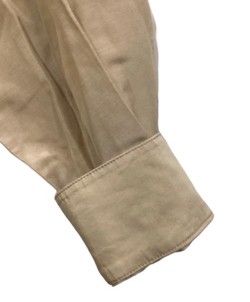 Spick and Span（スピック＆スパン）Spick and Span (スピックアンドスパン) コットンシルクティアードフリルスリーブブラウス ベージュ サイズ:FREEの古着・服飾アイテム