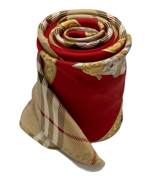 Burberry's（バーバリーズ）Burberry's (バーバリーズ) バーバリーチェックスカーフ レッドの古着・服飾アイテム