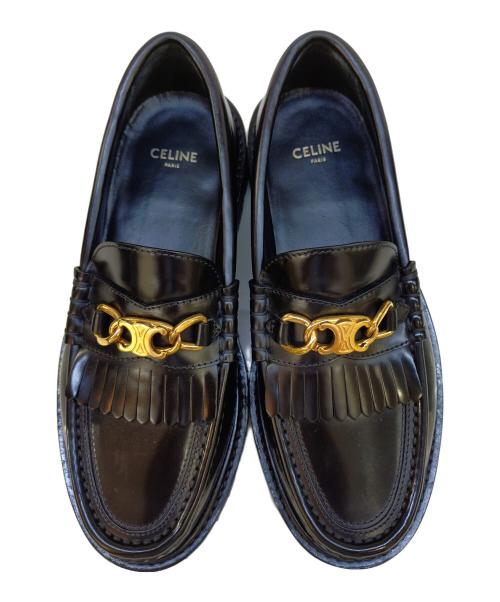 CELINE（セリーヌ）CELINE (セリーヌ) マーガレットローファー ブラック サイズ:35の古着・服飾アイテム